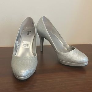 Silver Glitter stilettos